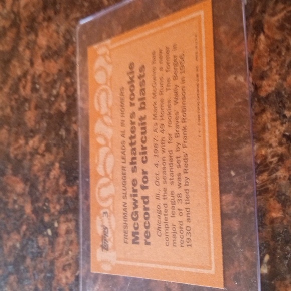 1988 Topps Mark McGwire ERROR #3 Card⚾ - Picture 14 of 17